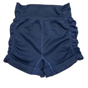 Free People Movement Scrunched Sides Biker Shorts Navy XS/S